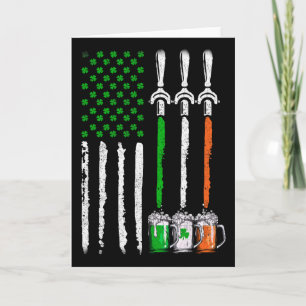 Irisches Bier Irland Amerikanische Flagge St Patri Karte