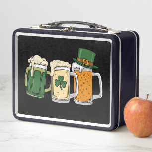 Irisches Bier Irland Flagge St. Patrick's Day Sham Metall Brotdose