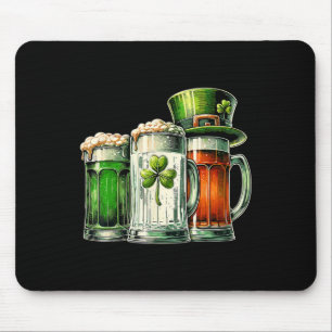 Irisches Bier Irland Flagge St. Patricks Day Shirt Mousepad