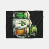 Irisches Bier Irland Flagge St. Patricks Tag Fleecedecke (Vorderseite (Horizontal))