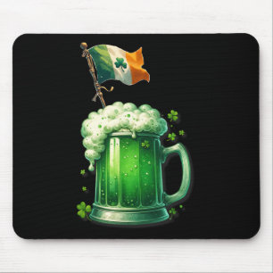Irisches Bier Irland Flagge St. Patricks Tag Männe Mousepad