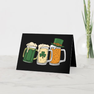 Irisches Bier Irland Flagge St. Patricks Tag Shamr Dankeskarte
