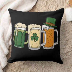 Irisches Bier Irland Flagge St. Patricks Tag Shamr Kissen