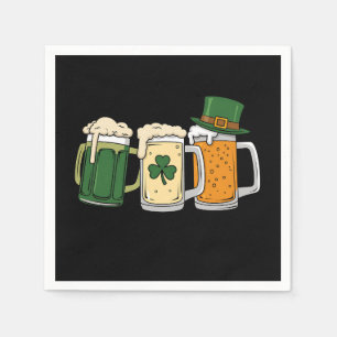 Irisches Bier Irland Flagge St. Patricks Tag Shamr Serviette