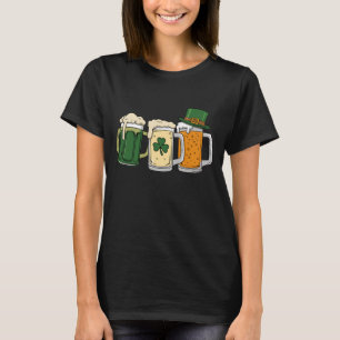 Irisches Bier Irland Flagge St. Patricks Tag Shamr T-Shirt