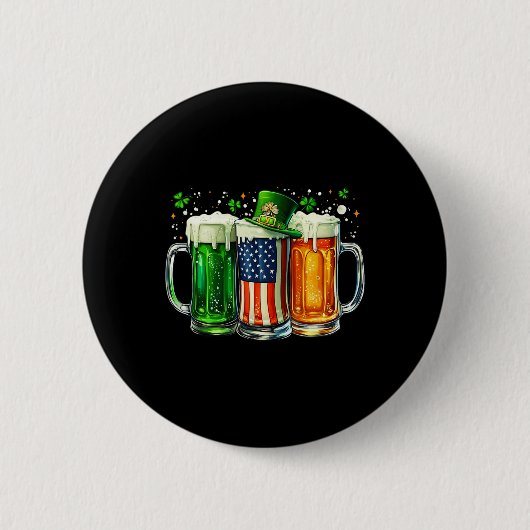 Irisches Bier Irland St Patricks Day Trinkparty Button (Vorderseite)