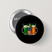 Irisches Bier Irland St Patricks Day Trinkparty Button (Vorne & Hinten)