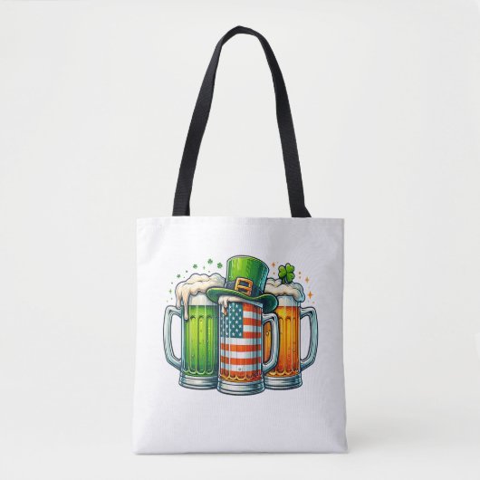 Irisches Bier Irland St. Patricks Day Trinkparty Tasche (Vorderseite)