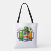 Irisches Bier Irland St. Patricks Day Trinkparty Tasche (Rückseite)