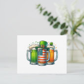 Irisches Bier Irland St. Patricks Tag Trinkparty Einladung (Stehend Vorderseite)