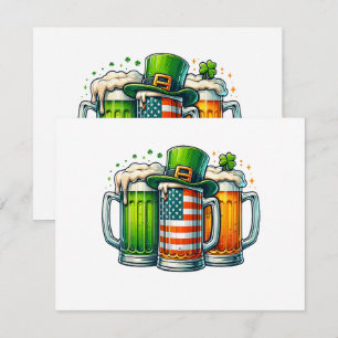 Irisches Bier Irland St. Patricks Tag Trinkparty Einladung