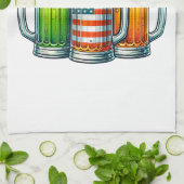 Irisches Bier Irland St Patricks Tag Trinkparty Geschirrtuch (Gefaltet)