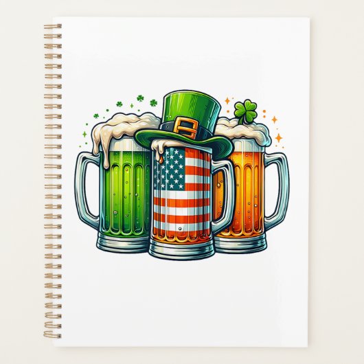 Irisches Bier Irland St. Patricks-Tag Trinkparty Planer (Vorderseite)