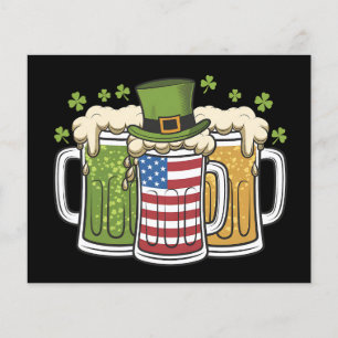 Irisches Bier Irland USA Amerikanische Flagge St.