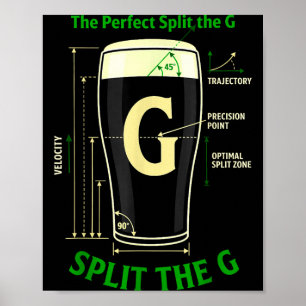 Irisches Bier teilt das G Shamrock St. Patricks Ta Poster