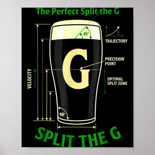 Irisches Bier teilt das G Shamrock St. Patricks Ta Poster (Vorne)
