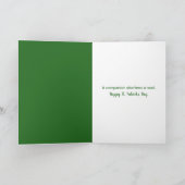 Irisches Bier zum St. Patrick's Day Karte (Innenseite)