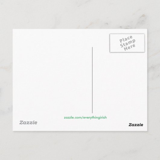 Irisches Bild für Postkarten (Rückseite)