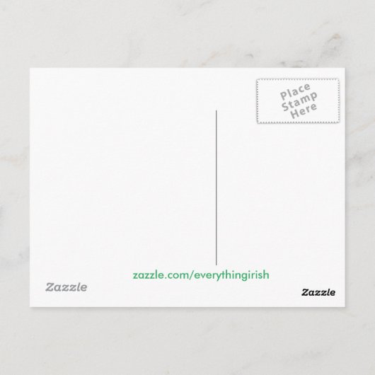 Irisches Bild für Postkarten (Rückseite)