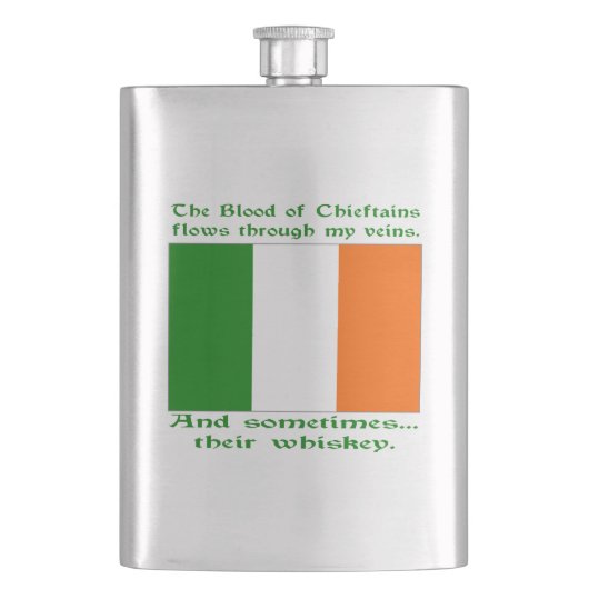 Irisches Blut und Whiskey Flachmann (Vorderseite)
