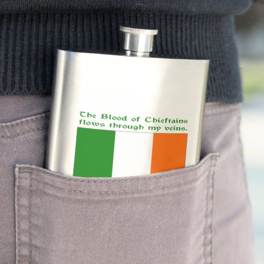 Irisches Blut und Whiskey Flachmann (Beispiel)