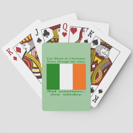Irisches Blut und Whiskey Spielkarten (Rückseite)
