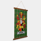 Irisches Broder oder O_Broder Wappen Familienwappe Wandteppich Mit Holzrahmen (Gewinkelt)