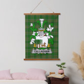 Irisches Callaghan oder O_Callaghan Wappen Familie Wandteppich Mit Holzrahmen (Schlafzimmer)