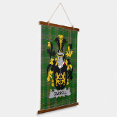 Irisches Carroll oder O_Carroll Wappen Familienwap Wandteppich Mit Holzrahmen (Gewinkelt)