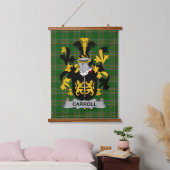 Irisches Carroll oder O_Carroll Wappen Familienwap Wandteppich Mit Holzrahmen (Schlafzimmer)
