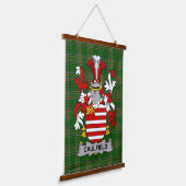 Irisches Caulfield oder Gaffney Wappen Familienwap Wandteppich Mit Holzrahmen (Gewinkelt)