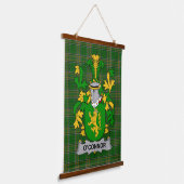 Irisches Connor oder O_Connor (Kerry) Wappen Fami Wandteppich Mit Holzrahmen (Gewinkelt)