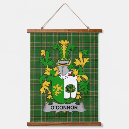 Irisches Connor oder O_Connor (Sligo) Wappen Fami Wandteppich Mit Holzrahmen (Vorderseite)