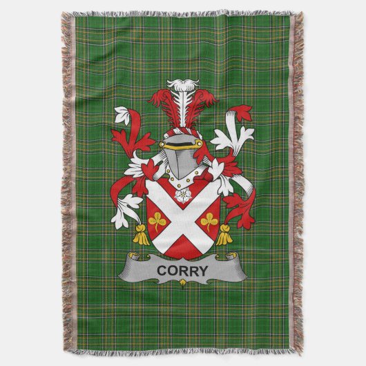 Irisches Corry oder O_Corry Wappen Familienwappen Decke (Vorderseite Vertikal)