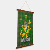 Irisches Crotty oder O_Crotty Wappen Familienwappe Wandteppich Mit Holzrahmen (Gewinkelt)