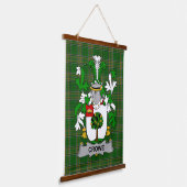 Irisches Crowe oder McEnchroe Wappen Familienwappe Wandteppich Mit Holzrahmen (Gewinkelt)