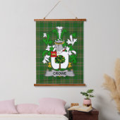 Irisches Crowe oder McEnchroe Wappen Familienwappe Wandteppich Mit Holzrahmen (Schlafzimmer)