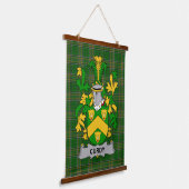 Irisches Curdy oder McCurdy Wappen Familienwappen Wandteppich Mit Holzrahmen (Gewinkelt)