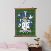 Irisches Dea oder O_Dea Wappen Familienwappen Wandteppich Mit Holzrahmen (Schlafzimmer)