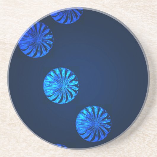 Irisches Design blaues Kristall Untersetzer (Vorne)