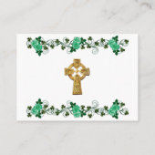 Irisches Design für Hochzeitsfeiern Platzkarten (Rückseite)