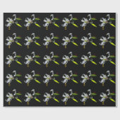 Irisches Design-Messing und Blumenmuster Geschenkpapier (Flach)