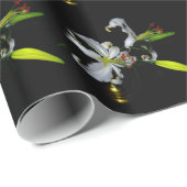 Irisches Design-Messing und Blumenmuster Geschenkpapier (Rolleneckpunkt)
