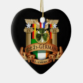 Irisches deutsches All-Amerikanisches Keramik Ornament (Rechts)