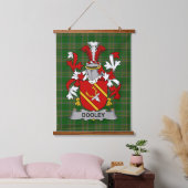 Irisches Dooley oder O_Dooley Wappen Familienwappe Wandteppich Mit Holzrahmen (Schlafzimmer)