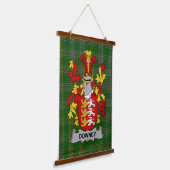 Irisches Downey oder O_Downey Wappen Familienwappe Wandteppich Mit Holzrahmen (Gewinkelt)