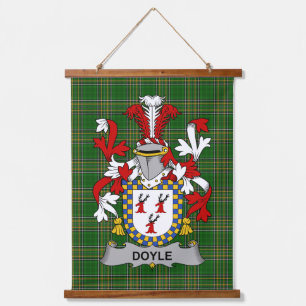 Irisches Doyle oder O_Doyle Wappen Familienwappen Wandteppich Mit Holzrahmen