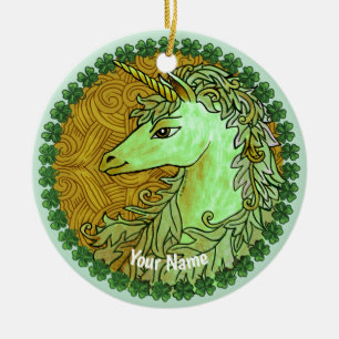Irisches Einhorn  Keramik Ornament