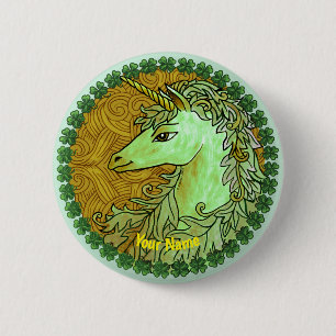 Irisches Einhorn Pin Button