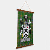 Irisches Feely oder O_Feehily Wappen Familienwappe Wandteppich Mit Holzrahmen (Gewinkelt)